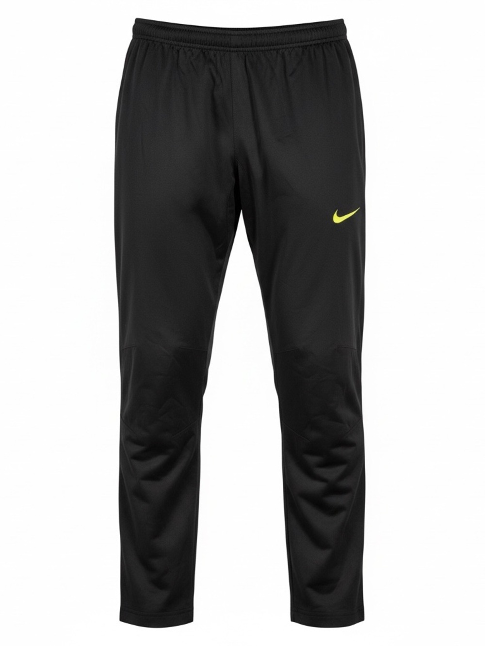 Nike Black Joggers with Neon Yellow Swoosh Mens Medium
